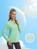 FKEEP WOMEN TENNIS GOLF SHIRT LONG SLEEVED TOP ACTIVEWEAR V-NECK MINT GREEN M New