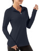 FKEEP WOMEN'S POLO SHIRTS LONG SLEEVE UPF 50+ SUN - SIZE: WOMEN XS - BLUE GRAY New