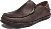 OLUKAI MOLOA MEN'S LEATHER SLIP WAXED NUBUCK LEATHER - DK WOOD/DK JAVA - 9 OLUKAI MOLOA MEN'S LEATHER SLIP WAXED NUBUCK LEATHER - DK WOOD/DK JAVA - 9