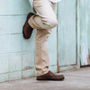 OLUKAI MOLOA MEN'S LEATHER SLIP WAXED NUBUCK LEATHER - DK WOOD/DK JAVA - 9 OLUKAI MOLOA MEN'S LEATHER SLIP WAXED NUBUCK LEATHER - DK WOOD/DK JAVA - 9