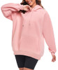FKEEP OVERSIZE HOODIES WOMEN FLEECE CREWNECK SWEATSHIRT CASUAL M - PINK New