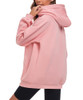 FKEEP OVERSIZE HOODIES WOMEN FLEECE CREWNECK SWEATSHIRT CASUAL M - PINK New