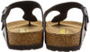 BIRKENSTOCK GIZEH BIRKO-FLOR SIZE MEN 6 WOMEN 8 BLACK (EU W39)