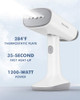 BEAUTURAL TRAVEL STEAMER FOR CLOTHES DUAL VOLTAGE FOLDABLE HANDHELD - WHITE