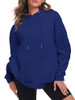 FKEEP Oversize Hoodies Women Fleece Crewneck Sweatshirt M Z Blue New