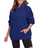 FKEEP Oversize Hoodies Women Fleece Crewneck Sweatshirt M Z Blue New