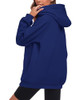 FKEEP Oversize Hoodies Women Fleece Crewneck Sweatshirt M Z Blue New