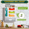 KOCWELL BAG ORGANIZER PLASTIC WRAP DISPENSER WITH CUTTER, 6 IN 1 KITCHEN - WHITE New