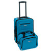 ROCKLAND FASHION SOFTSIDE UPRIGHT LUGGAGE SET EXPANDABLE F102 - TURQUOISE