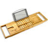 TREGINI LUXURY BATHTUB TRAY CADDY - ADJUSTABLE BAMBOO - NATURAL BAMBOO New