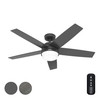 Hunter Fan 52" Ceiling Fan Lights Remote Control Matte Black CC52507