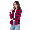 CANADA WEATHER GEAR WOMEN'S VINTAGE PLAID SHIRT - SIZE: M - RED/BLACK New