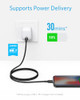 ANKER USB C TO LIGHTNING CABLE 6FT MFI CERTIFIED POWERLINE II - BLACK
