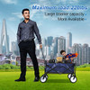 YSSOA ROLLING COLLAPSIBLE GARDEN CART CAMPING WAGON,360 DEGREE SWIVEL - BLUE