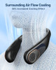 SWEETFULL PORTABLE NECK FAN 360° COOLING BLADELESS PERSONAL FAN - BLACK