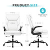 BESTERA OFFICE CHAIR EXECUTIVE LEATHER CHAIR HOME OFFICE DESK CHAIRS - WHITE