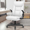 BESTERA EXECUTIVE OFFICE CHAIR, LEATHER ERGONOMIC OFFICE CHAIR - WHITE