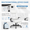 BESTERA EXECUTIVE OFFICE CHAIR, LEATHER ERGONOMIC OFFICE CHAIR - WHITE