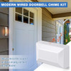 SAILLONG WIRED DOORBELL CHIME KIT WITH 2 LIGHTED METAL PUSH BUTTONS - SILVER