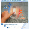 SAILLONG WIRED DOORBELL CHIME KIT WITH 2 LIGHTED METAL PUSH BUTTONS - SILVER
