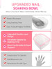 YOKILLY NAIL SOAKING BOWL 2PCS SOAK OFF GEL POLISH REMOVER MANICURE BOWL PINK