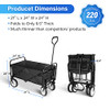 YSSOA ROLLING FOLDING ROLLING COLLAPSIBLE GARDEN CART BLACK