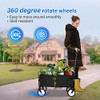 YSSOA ROLLING FOLDING ROLLING COLLAPSIBLE GARDEN CART BLACK
