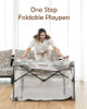 GROWNSY BABY PLAYPEN FOLDABLE OUTDOOR PLAYPEN CANOPY 48×48 INCH - GRAY GROWNSY BABY PLAYPEN FOLDABLE OUTDOOR PLAYPEN CANOPY 48×48 INCH - GRAY