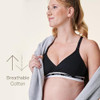 BRAVADO DESIGNS WOMEN'S PADDED NURSING BRA - SIZE: WOMEN L - BLACK