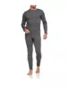 US ARMY MENS WINTER ULTRA-SOFT TOP & BOTTOM LONG UNDERWEAR SET - L - CHARCOAL