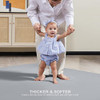 ANGELBLISS BABY PLAYPEN MAT 79"X 63"X 1.18" SELF-INFLATING PLAY MAT - GRAY