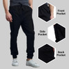 GALAXY BY HARVIC MEN'S SLIM FIT JOGGER CARGO PANTS J/MCJP-4750 - BLACK - XL New