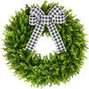23" Faux Round Boxwood Wreath, Artificial Boxwood Wreath Front Door Wreaths 23" Faux Round Boxwood Wreath, Artificial Boxwood Wreath Front Door Wreaths
