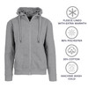 BLUE ICE MEN’S FLEECE-LINED FULL-ZIP HOODIE - SIZE: MEN M - CHARCOAL New