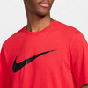 NIKE SPORTSWEAR SWOOSH MEN'S T-SHIRT - UNIVERSITY RED/BLACK SIZE X-LARGE New