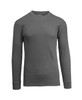 BLUE ICE MEN'S WAFFLE KNIT THERMAL CREW NECK SHIRT - SIZE: MEN L - CHARCOAL New