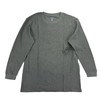 BLUE ICE MEN'S WAFFLE KNIT THERMAL CREW NECK SHIRT - SIZE: MEN L - CHARCOAL New