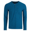 CANADA WEATHER GEAR MEN'S LONG SLEEVE SUPREME SOFT HENLEY, LARGE, SEAPORT BLUE New