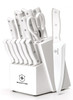 BRAVESTONE Knife Set 15 Piece Kitchen Knife Set with Block Self Sharpening