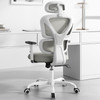 SYTAS ERGONOMIC OFFICE CHAIR, HIGH BACK COMPUTER DESK LUMBAR - LIGHT GREY