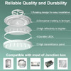 LUCKYSTYLE 12X 20W REMOTE DIMMABLE LED LIGHT SMART APP CUSTOM TEMPS - WHITE