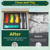 KOCWELL Bag Organizer & Plastic Wrap Dispenser with Cutter, 6 In 1 Bamboo Foil