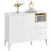 VASAGLE SIDEBOARD, BUFFET CABINET DOORS HEIGHT ADJUSTABLE SHELF UBBK273W11