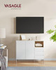 VASAGLE SIDEBOARD, BUFFET CABINET DOORS HEIGHT ADJUSTABLE SHELF UBBK273W11