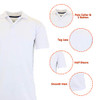 Galaxy by Harvic Men's Tagless Moisture Wicking Polo Shirt - White XL New