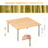 ATEPA Bamboo Folding Camping Table Height Adjustable Lightweight