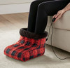 Shavel Home Products Micro Flannel Heated Foot Warmer, Buffalo Check Red