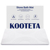 KOOTETA Stone Bath Mat, Shower Mat, Super Absorbent, Easy to Clean - White