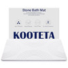 KOOTETA Stone Bath Mat, Shower Mat, Super Absorbent, Easy to Clean - White