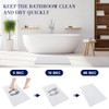 KOOTETA Stone Bath Mat, Shower Mat, Super Absorbent, Easy to Clean - White